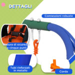 Altalena da Giardino 2 in 1 per Neonati e Bambini da 6 Mesi a 8 Anni, Arancione e Blu - immagine 7