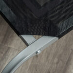 Lettino per Cani da Interno ed Esterno Capacità fino a 32kg con Tessuto Traspirante 130x90x20cm Nero - immagine 8