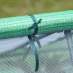 Serra da Giardino in Acciaio con Rivestimento in PE, Porte Avvolgibili e Finestre, 180x140x80cm, Verde - immagine 9