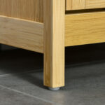 Mobiletto Bagno con Cesto Multiuso per Bucato e Giocattoli, in MDF e Bambù, 40x30x86,5cm - immagine 7