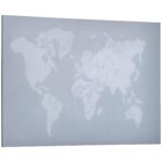 Stampa su Tela 120x90cm per Casa e Ufficio, Tela in Legno di Pino e Inchiostro in Resina Poliuretanica, Grigia e Bianca