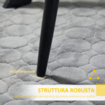 Set 2 Sedie da Cucina Imbottite con Gambe in Acciaio e Design Salvaspazio, 43x58x90 cm - immagine 6