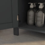 Mobiletto Bagno a 3 Ripiani in MDF e Truciolato con Ripiano Interno Regolabile, 60x30x80,5 cm - immagine 9