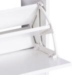 Mobile per Ingresso in Legno Set 3 Pezzi con Scarpiera, Appendiabiti e Specchio, 80x27x46,5cm - Bianco - immagine 8