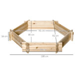 Letto per Orto Senza Base e con Struttura a Incastro, in Legno, 1x92x16cm - immagine 3