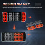 Step Fitness per Aerobica Regolabile su 3 Altezze 10-15-20 cm in Plastica, Nero e Rosso - immagine 5