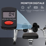 Vogatore Pieghevole, 4 Livelli di Resistenza e Display, Acciaio e ABS, 129x70x70 cm - immagine 5