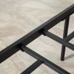 Struttura Letto Singolo in Legno e Acciaio con Doghe in Stile Industriale, 90x2cm - immagine 8