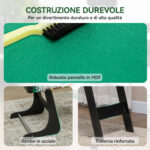 Tavolo da Gioco 6 in 1 con Calcio Balilla, Biliardo, Air Hockey, Ping Pong, Anelli e Hockey su Prato, 118x104x71 cm - immagine 8