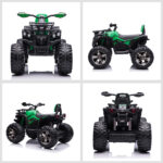 Quad per Bambini Elettrico 12V con Fari e Batteria Ricaricabile, Età 3-5 Anni, 1x65x73cm, Verde - immagine 8