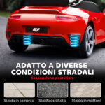 Macchina per Bambini 3-5 Anni con Licenza Ufficiale RUF GT, Telecomando, Cintura di Sicurezza e Musica, Rosso - immagine 9