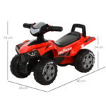 Quad Giocattolo Bambini 18-36 Mesi Licenza GOODYEAR Luci e Suoni Rosso - immagine 3