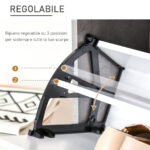 Scarpiera Salvaspazio Slim con 2 Ante a Ribalta, Scarpiera Ingresso con Ripiani Regolabili, Porta Scarpe per 8 Paia con Maniglia a Incavo, 62,5x26x81 cm, Grigio Cemento - immagine 6