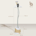 Ferro da Stiro Verticale a Vapore 18W con Serbatoio 1,8L, Altezza Regolabile e Accessori, Oro - immagine 3