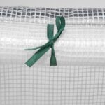 Serra da Giardino con Copertura in PE Rinforzato e Telaio in Acciaio, 180x90x90cm, Bianco - immagine 8