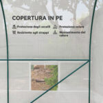 Serra da Giardino a Tunnel con Telaio in Acciaio e 4 Finestre in PE 2,5x2x2m, Bianco - immagine 4