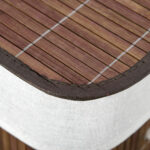 Cesto per Biancheria Bambù da 1L con 2 Scomparti, Coperchio e Maniglie, 52x32x63cm - immagine 9