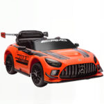 Auto Elettrica Bambini 3-8 Anni Mercedes-AMG 12V con Telecomando, Luci LED, Rotelle di Trasporto, Arancione