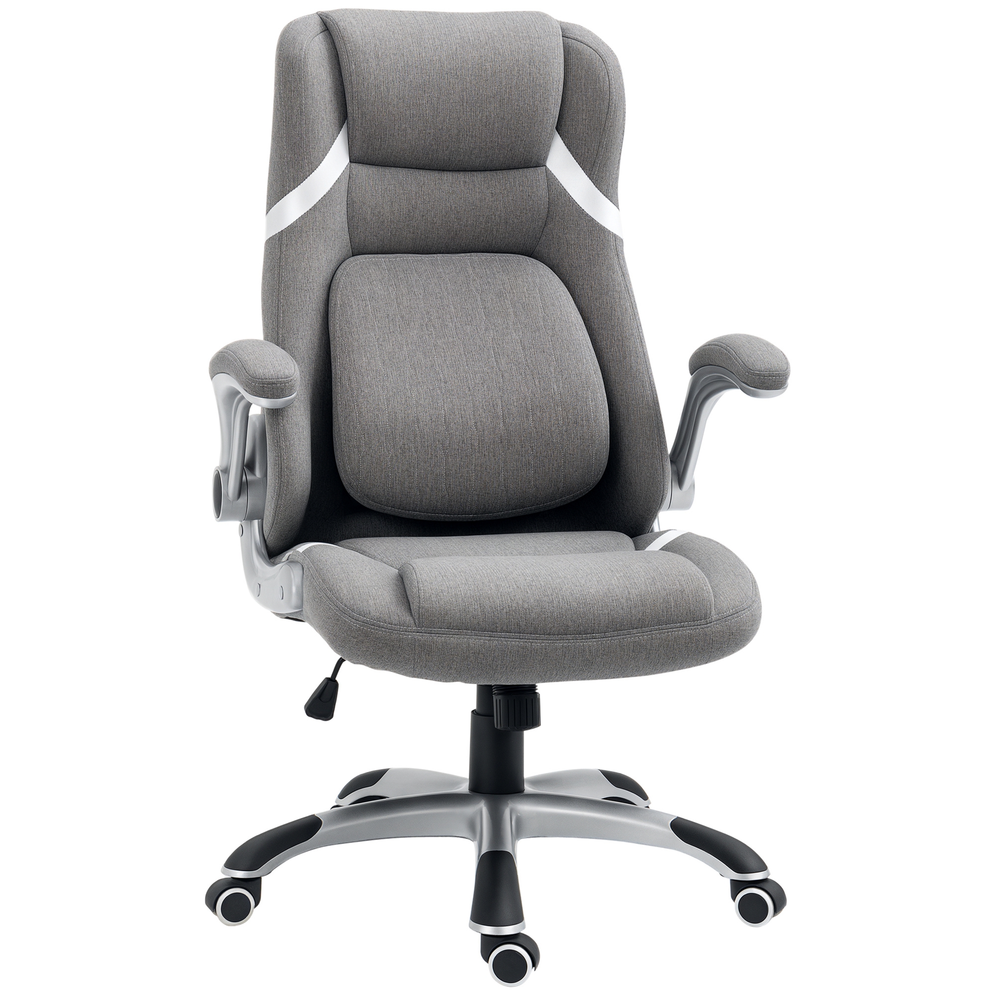 z5Rc5d19812e659a9.jpg Sedia da Ufficio Reclinabile in Tessuto Traspirante e Acciaio con Altezza Regolabile, 68x76x109-117 cm - immagine 1