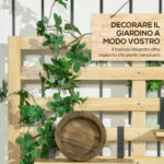 Cassapanca da Giardino con Traliccio e 4 Ripiani in Legno con Chiusura Magnetica, 80x45x160 cm - immagine 5
