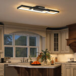 Lampada LED a Soffitto Dimmerabile 30-60K con Telecomando e Interruttore, 70x30 cm, Nero - immagine 7