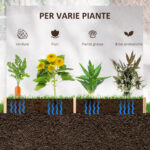 Letto per Orto Senza Base e con Struttura a Incastro, in Legno, 1x92x16cm - immagine 7