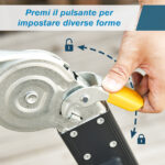 Scala in Alluminio 5 in 1 Nera per Interni ed Esterni, Carico Massimo 150kg, 370x61x11 cm - immagine 5