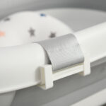 Vaschetta Bagnetto Pieghevole per Bambini 0-3 Anni con Indicatore di Temperatura e Cuscino, 81,5x50,5x23,5cm, Bianco - immagine 9