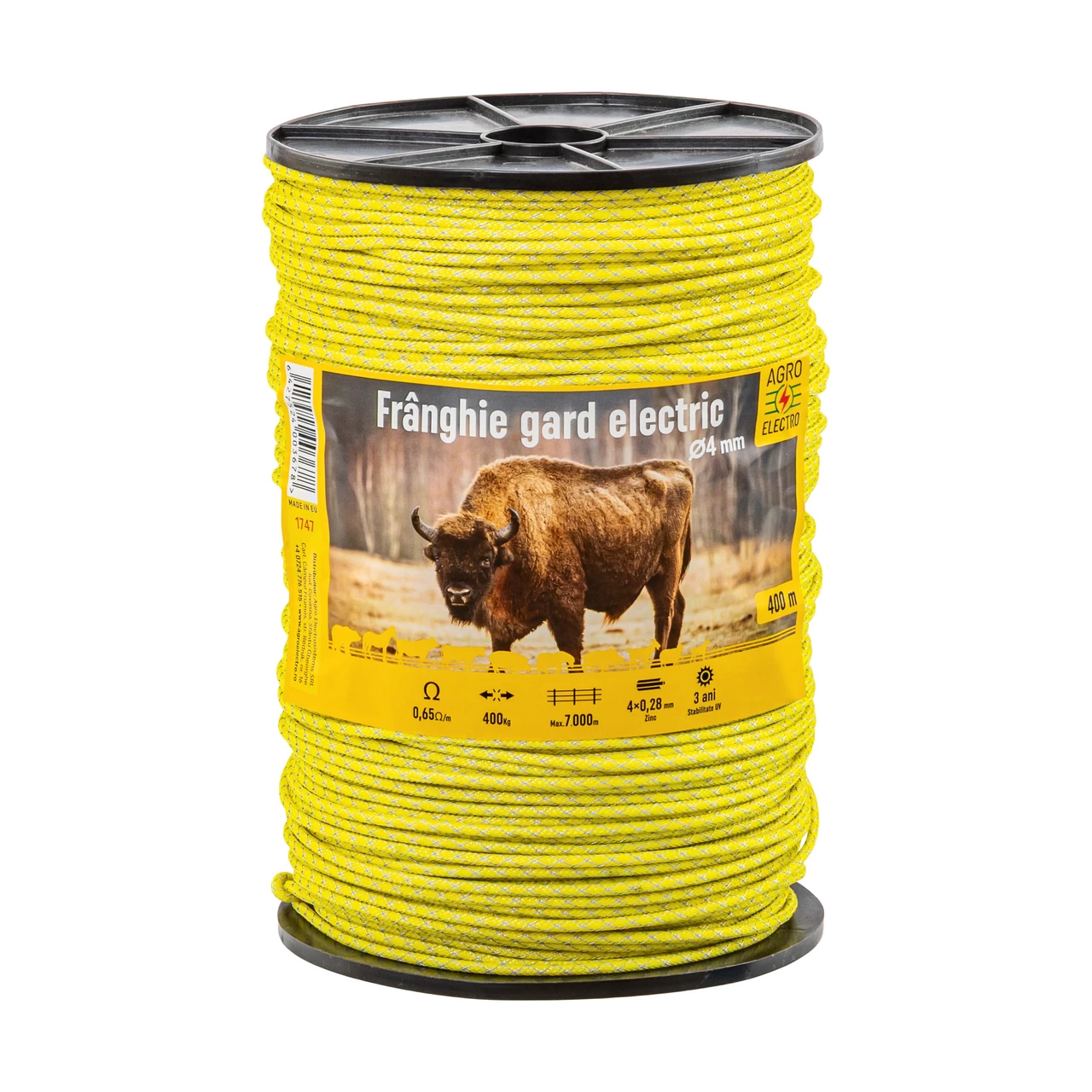 1747.1 Corda recinto elettrico intrecciato - 400 m - 400 kg - 0,65 Ω/m - immagine 1