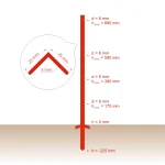 Palo in acciaio quadrato 25 × 25 mm, 115 cm, 10 pz. - immagine 7