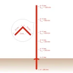 Palo in acciaio quadrato 25 × 25 mm, 150 cm, 10 pz. - immagine 6