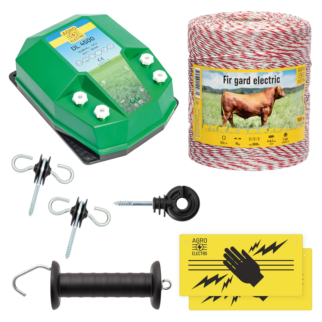 45-1000 Kit di base recinto elettrico 1000 m, 4,5 Joule, per animali domestici :: 1000 m - immagine 1