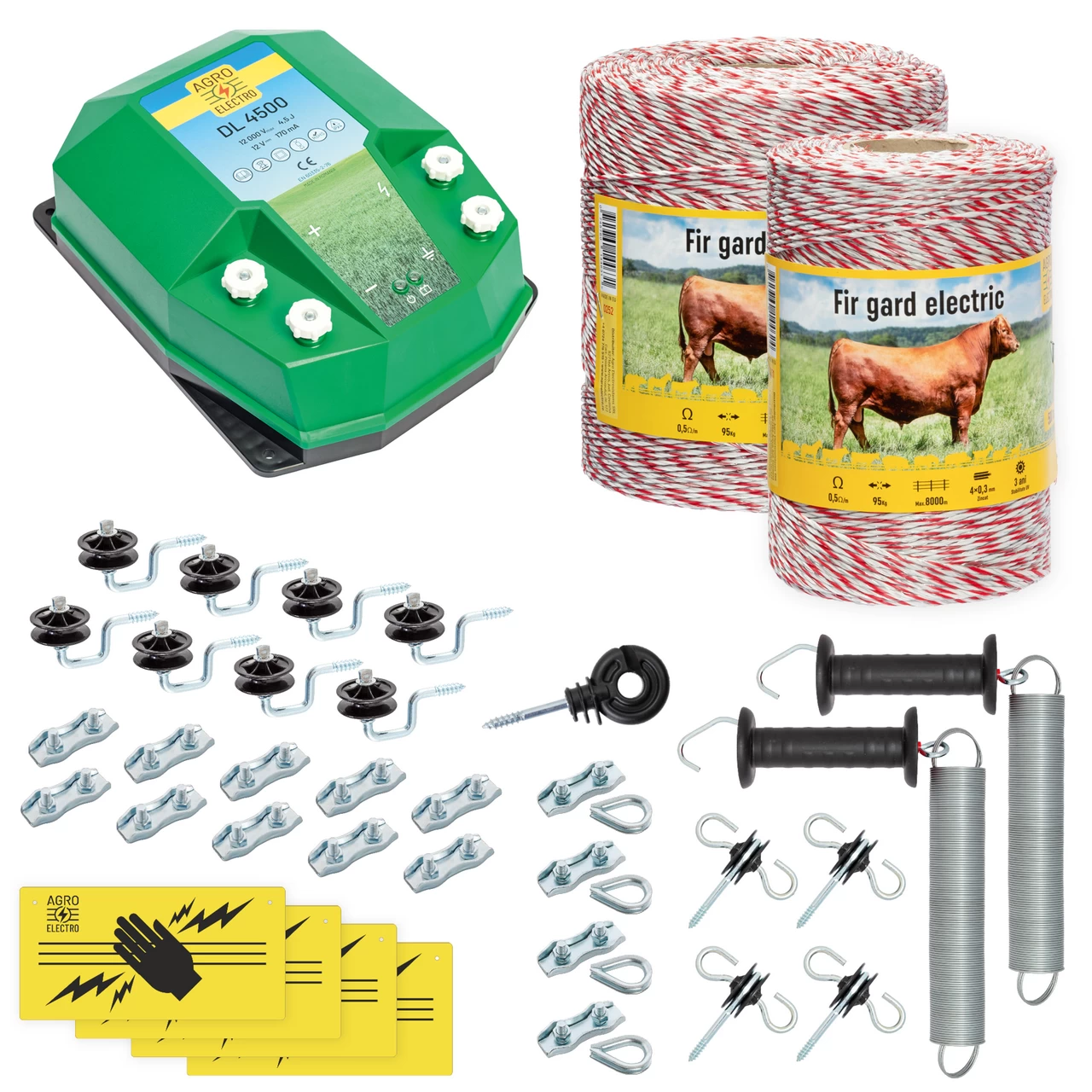 45-1500-0 Kit completo recinto elettrico, 1500 m, 4,5 Joule, per animali domestici :: 1500 m - immagine 1