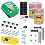 Kit completo recinto elettrico, 1500 m, 4,5 Joule, al sistema solare, per animali domestici :: 1500 m