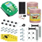 Kit completo recinto elettrico, 2000 m, 4,5 Joule, al sistema solare, per animali domestici :: 2000 m