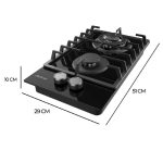 Piani di cottura a gas Bolero Squad G 2200F Glass Black - immagine 4