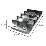 Piani di cottura a gas Bolero Squad G 2400F Inox - immagine 4