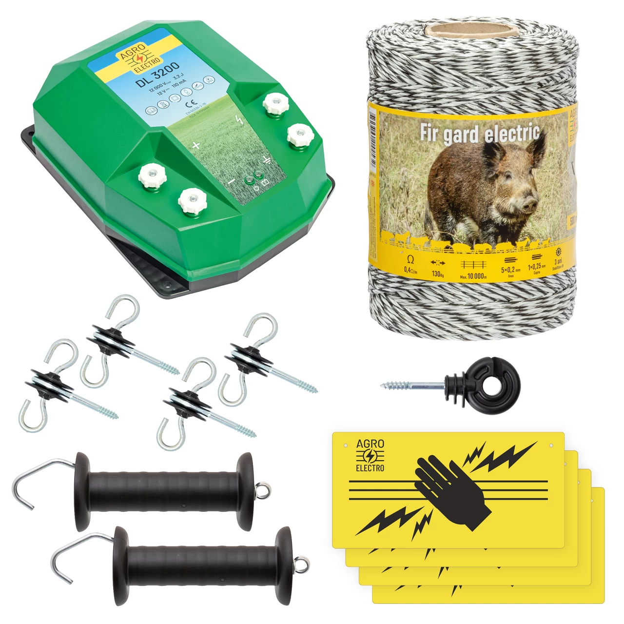 bw-32-500 Kit di base recinto elettrico 500 m, 3,2 Joule, per animali selvatici :: 500 m - immagine 1