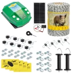 Kit completo recinto elettrico, 500 m, 3,2 Joule, al sistema solare, per animali selvatici :: 500 m