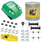 Kit completo recinto elettrico, 1000 m, 4,5 Joule, per animali selvatici :: 1000 m