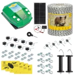 Kit completo recinto elettrico, 1000 m, 4,5 Joule, al sistema solare, per animali selvatici :: 1000 m