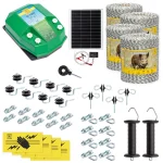 Kit completo recinto elettrico, 4000 m, 7,2 Joule, al sistema solare, per animali selvatici :: 4000 m