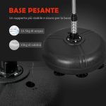 Sacco da Boxe ad Altezza Regolabile, Guanti Inclusi, in PE e Metallo, 45x45x133-151cm, Oro - immagine 7