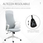 Sedia da Ufficio Ergonomica con Altezza Regolabile e Funzione di Inclinazione, 62x56x110-119.5 cm - immagine 4