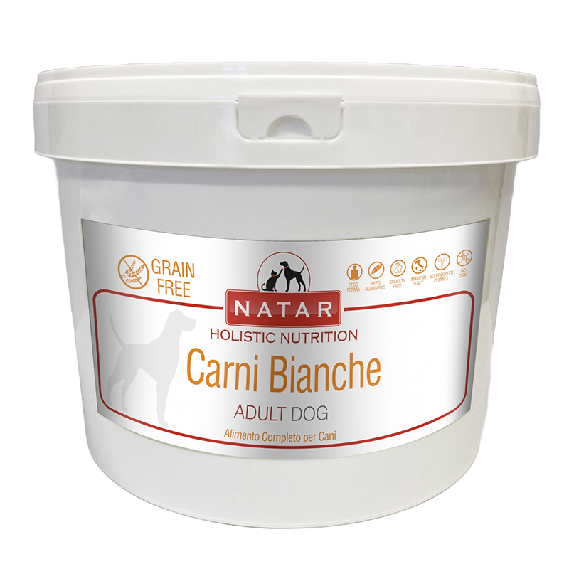 200568_394ad6ce45db9a328ce707f3292a3463e41f7658.png HOLISTIC NUTRITION ADULT DOG - CARNI BIANCHE - GRAIN FREE CONFEZIONE:1,5 kg - immagine 1