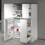 Set portaspezie e porta frigo SOLE Bianco laccato lucido / bianco opaco / report