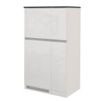 Set portaspezie e porta frigo SOLE Bianco laccato lucido / bianco opaco / report - immagine 8