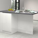 Isola SOLE con 2 ante e vani a giorno Bianco laccato lucido / bianco opaco / report