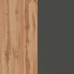 Isola SOLE con 2 ante e vani a giorno Antracite opaco / Rovere Wotan - immagine 4