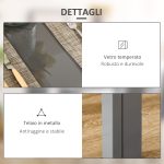 Set da Pranzo 5 Pezzi con 1 Tavolo da Pranzo e 4 Sedie Moderne in Similpelle, Metallo e Vetro Temperato, Grigio - immagine 6